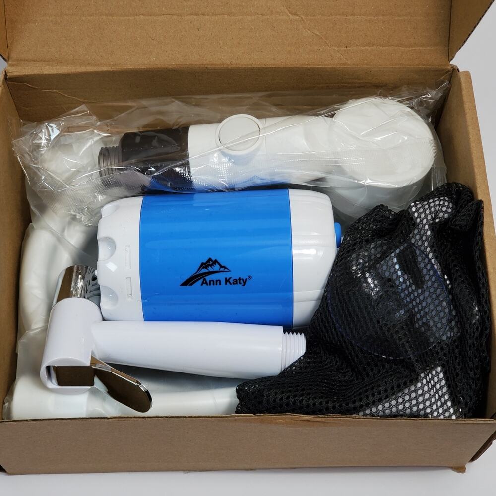 Rechargeable Outdoor Camping Shower Pump w/ Hose Spray Head Travel RV